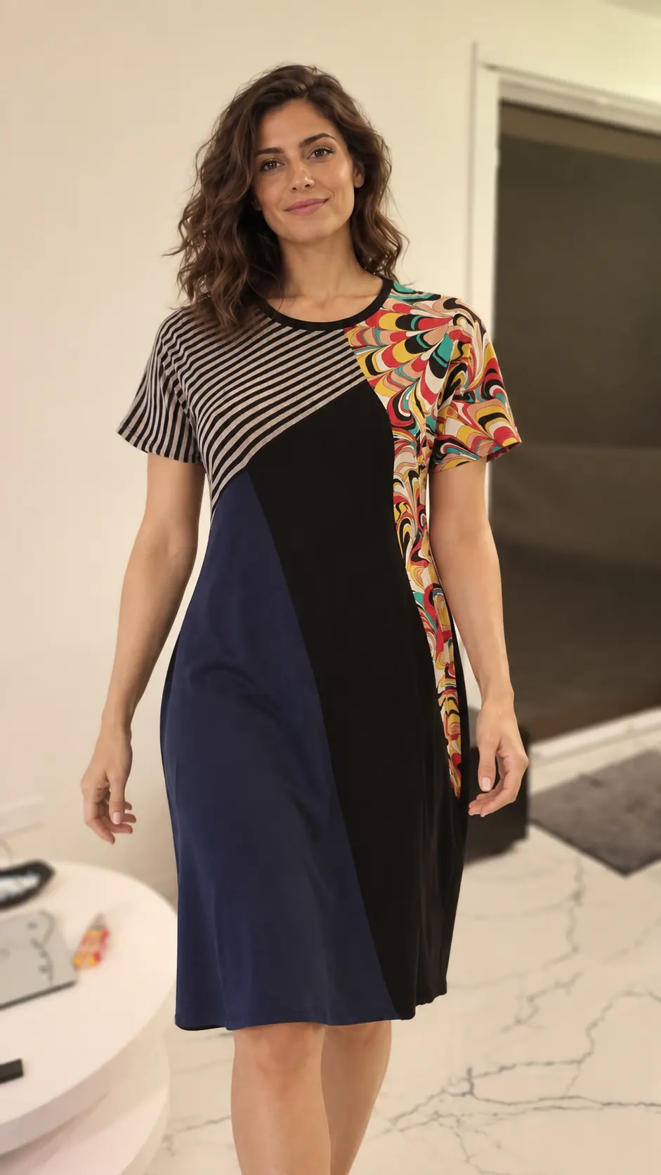 Abito Color Block
